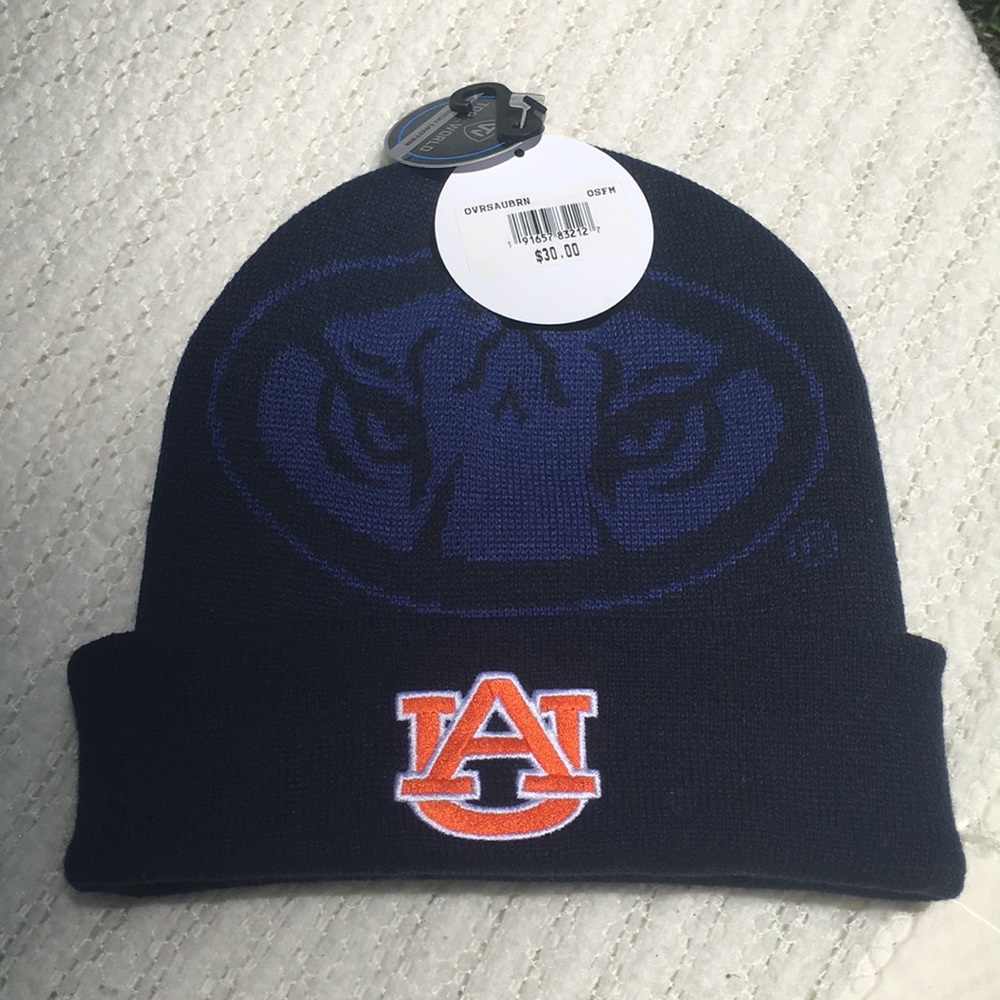Knit Beanie with Embroidered Auburn Logo, NWT